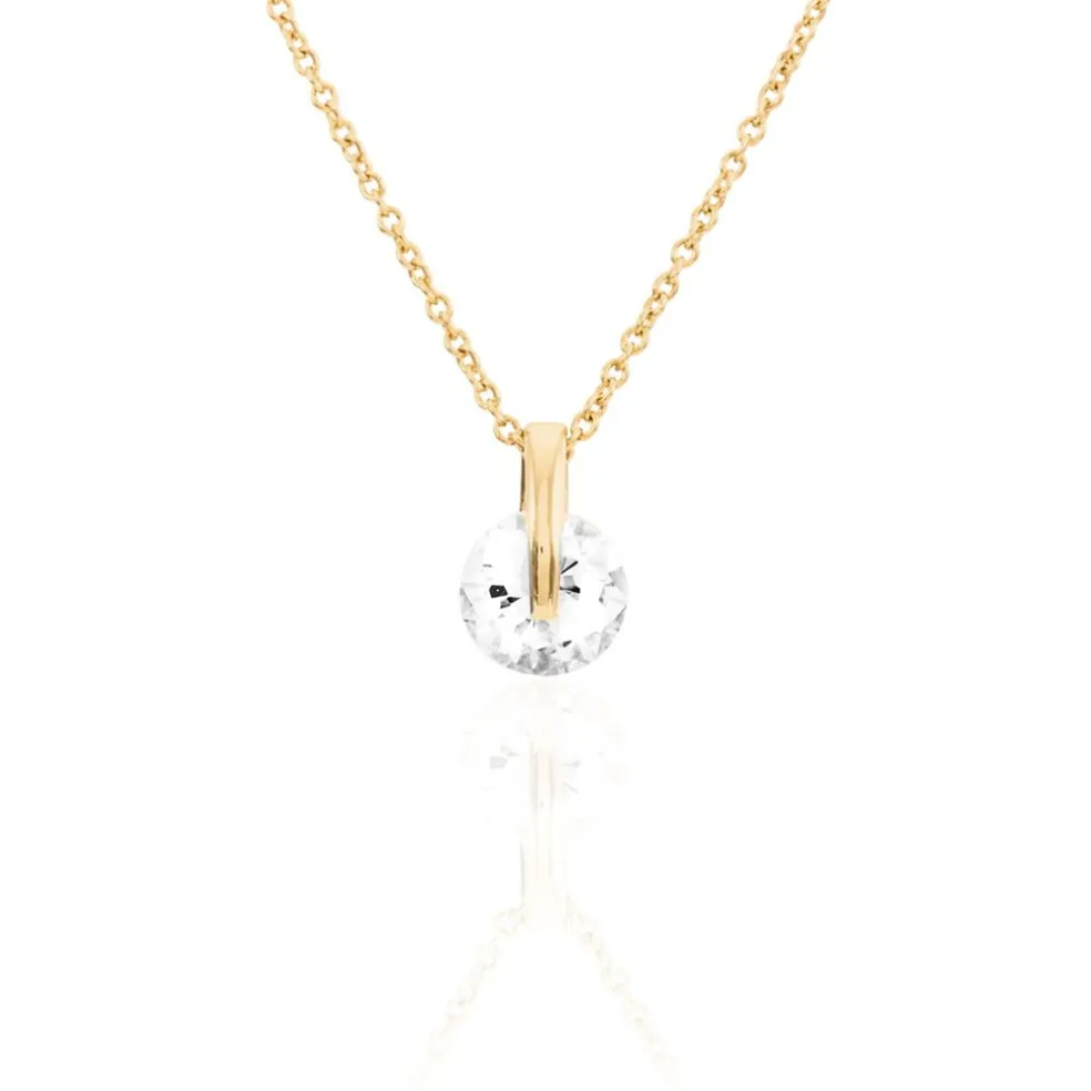 Collier Nelina Plaqué Or Jaune Oxyde De Zirconium