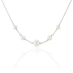 Collier Nephtysae Argent Blanc Perle De Culture