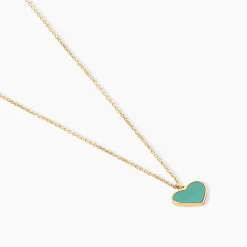 Collier Nerio Or Jaune Malachite