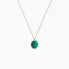 Collier Nerio Or Jaune Malachite