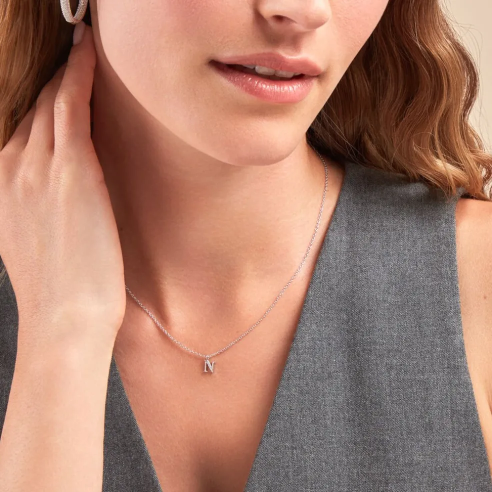 Collier Neruda Argent Blanc Oxyde De Zirconium