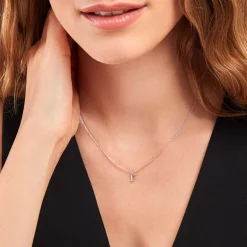 Collier Neruda Argent Blanc Oxyde De Zirconium