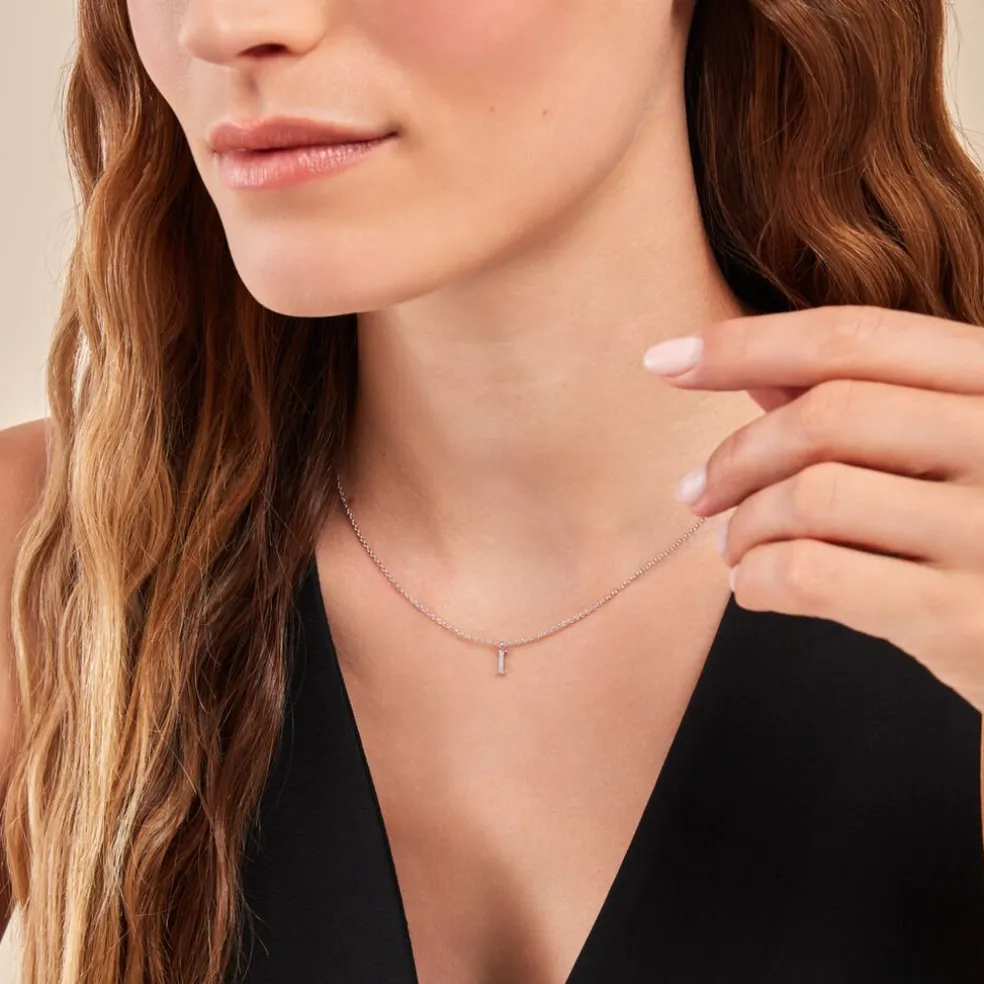 Collier Neruda Argent Blanc Oxyde De Zirconium