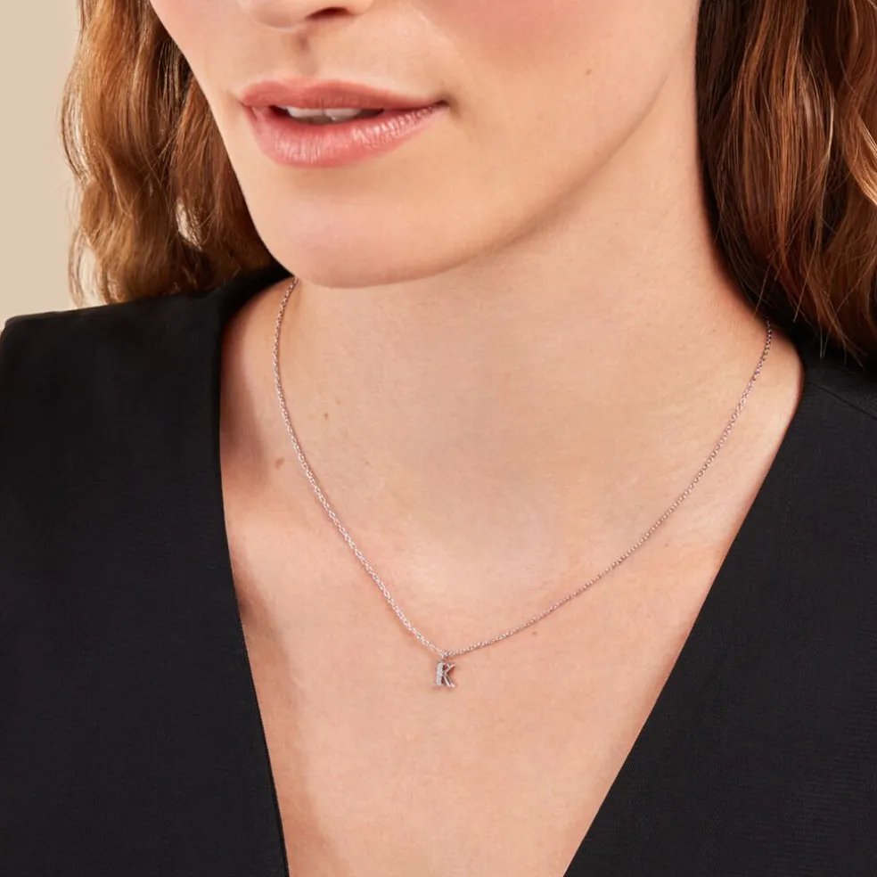 Collier Neruda Argent Blanc Oxyde De Zirconium