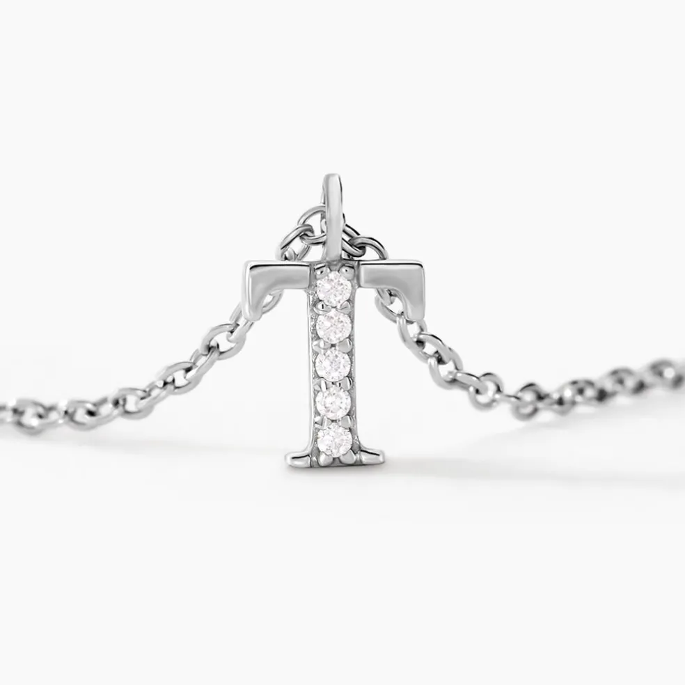 Collier Neruda Argent Blanc Oxyde De Zirconium