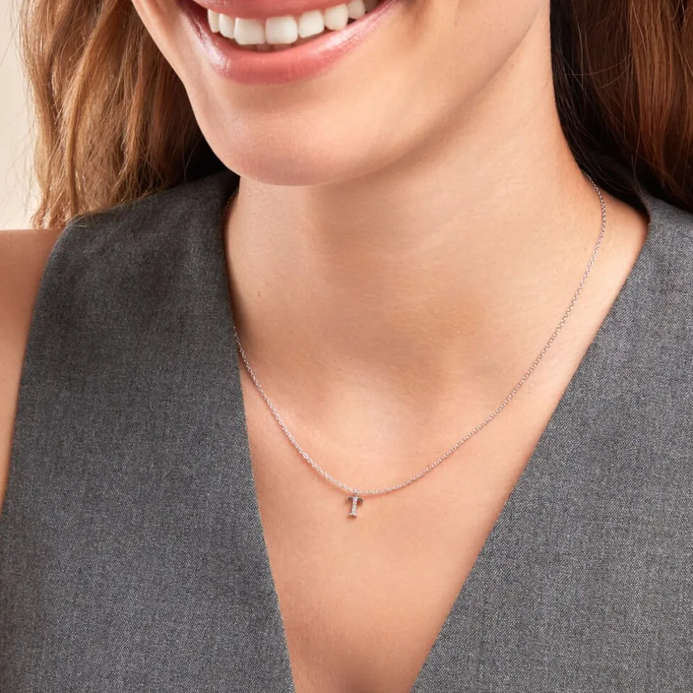 Collier Neruda Argent Blanc Oxyde De Zirconium