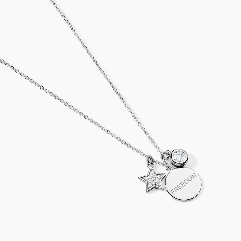 Collier Nessa Argent Blanc Oxyde De Zirconium