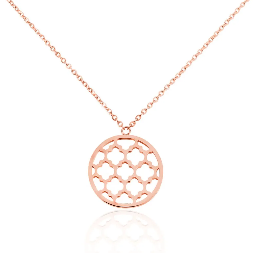 Collier Nevenka Acier Rose