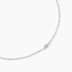 Collier Nexus Argent Blanc Oxyde De Zirconium