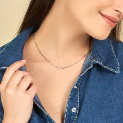 Collier Nexus Argent Blanc Oxyde De Zirconium