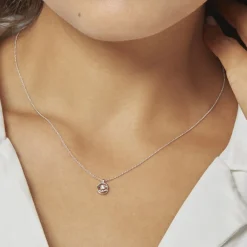 Collier Nid D'amour Or Blanc Diamant