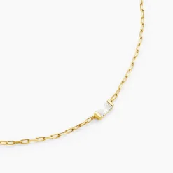Collier Nigelle Argent Jaune Oxyde De Zirconium