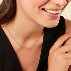 Collier Nigelle Argent Jaune Oxyde De Zirconium