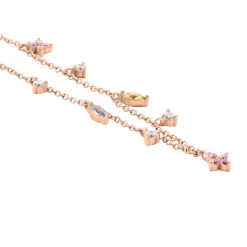 Collier Nimbe Argent Rose Oxyde De Zirconium