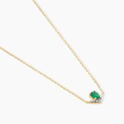 Collier Nizar Or Jaune Emeraude Diamant