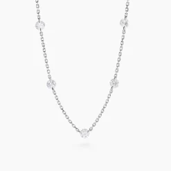 Collier Noha Argent Blanc Oxyde De Zirconium