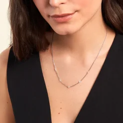 Collier Noha Argent Blanc Oxyde De Zirconium