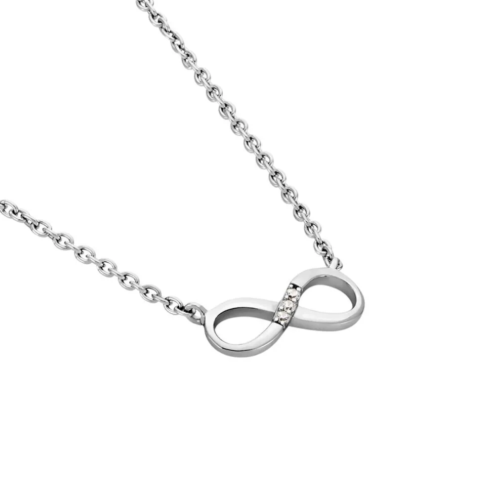 Collier Nohemi Argent Blanc Oxyde De Zirconium