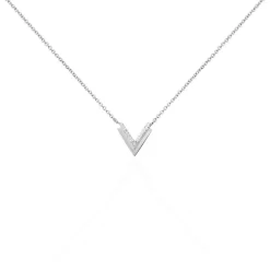 Collier Nollia Argent Blanc Oxyde De Zirconium