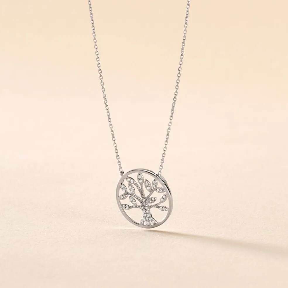 Collier Norina Or Blanc Diamant