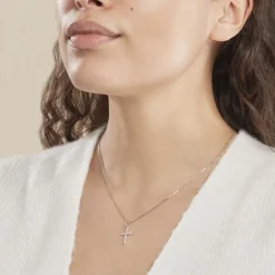 Collier Norine Argent Blanc Oxyde De Zirconium