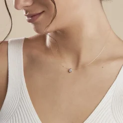 Collier Nylon Argent Blanc Oxyde