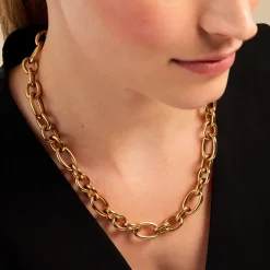 Collier Oasia Acier Jaune