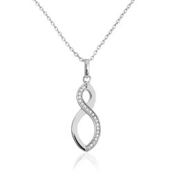 Collier Odile Argent Blanc Oxyde De Zirconium