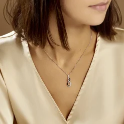 Collier Odile Argent Blanc Oxyde De Zirconium