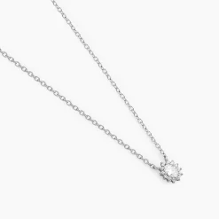 Collier Oliviane Argent Blanc Oxyde De Zirconium