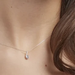 Collier Olly Or Blanc Oxyde De Zirconium