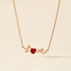 Collier Olufe Argent Rose Oxyde De Zirconium