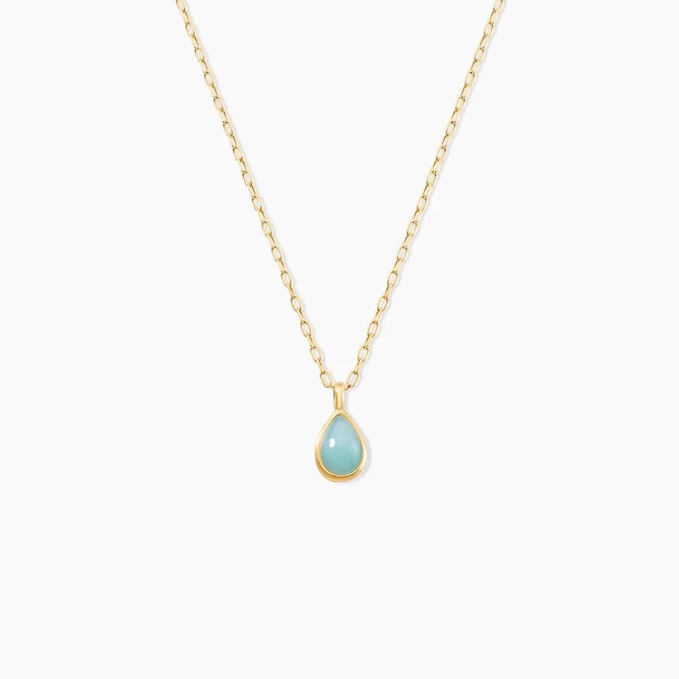 Collier Ondée Or Jaune Amazonite
