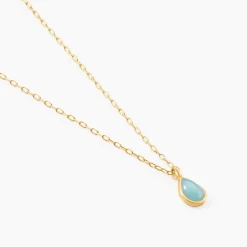 Collier Ondée Or Jaune Amazonite