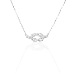 Collier Ondine Or Blanc Diamant