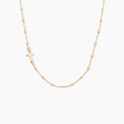 Collier Opale Argent Rose