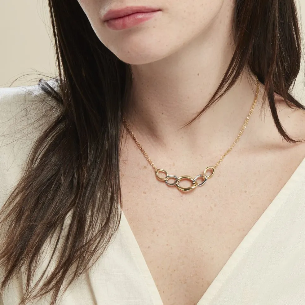 Collier Or Bicolore Acanthus