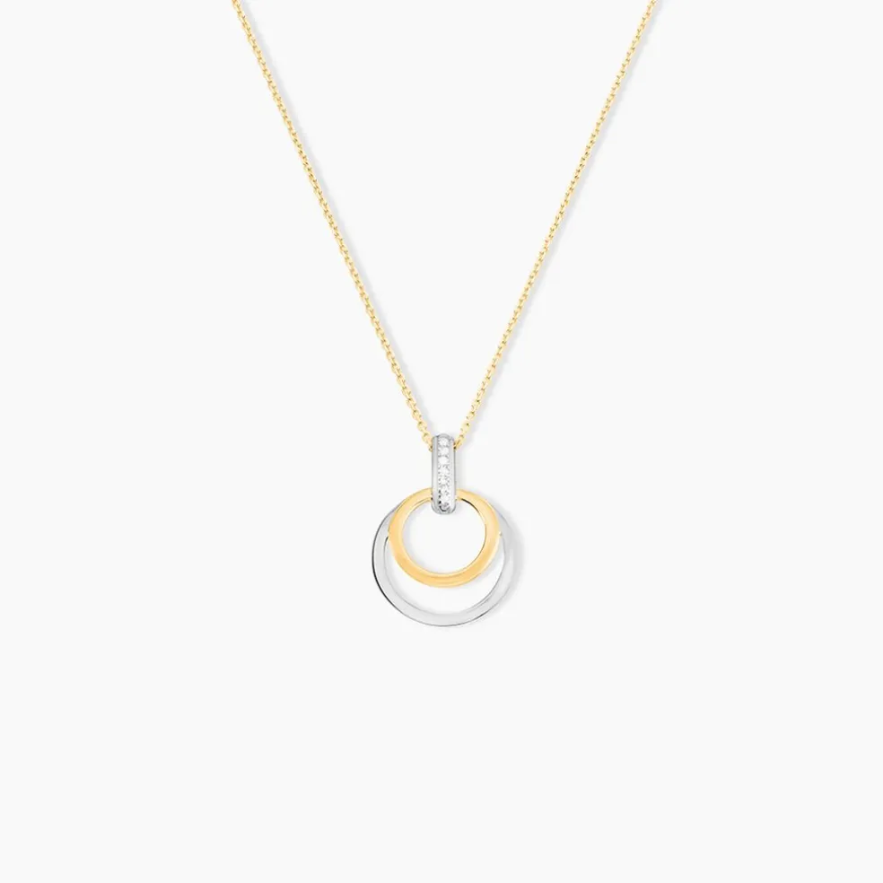 Collier Or Bicolore Blanc Et Jaune Eloisia Diamants