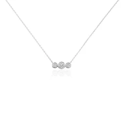Collier Or Blanc Abital Diamants