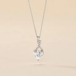 Collier Or Blanc Akli Oxyde De Zirconium