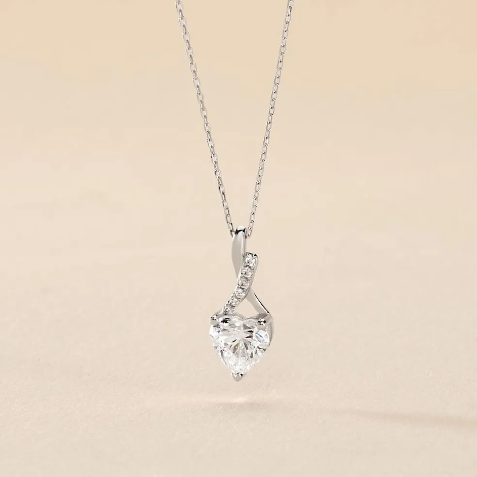 Collier Or Blanc Akli Oxyde De Zirconium