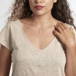 Collier Or Blanc Akli Oxyde De Zirconium