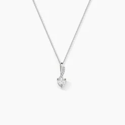 Collier Or Blanc Alethea Diamants Synthétiques