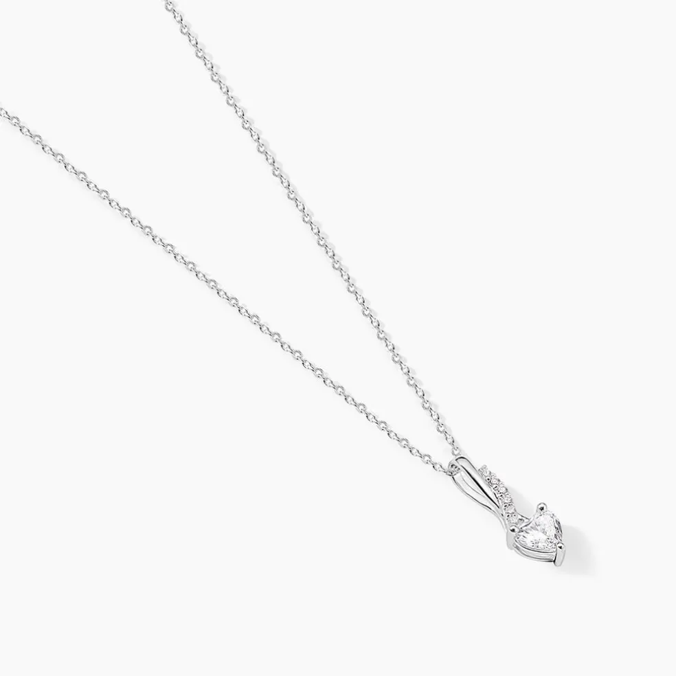 Collier Or Blanc Alethea Diamants Synthétiques