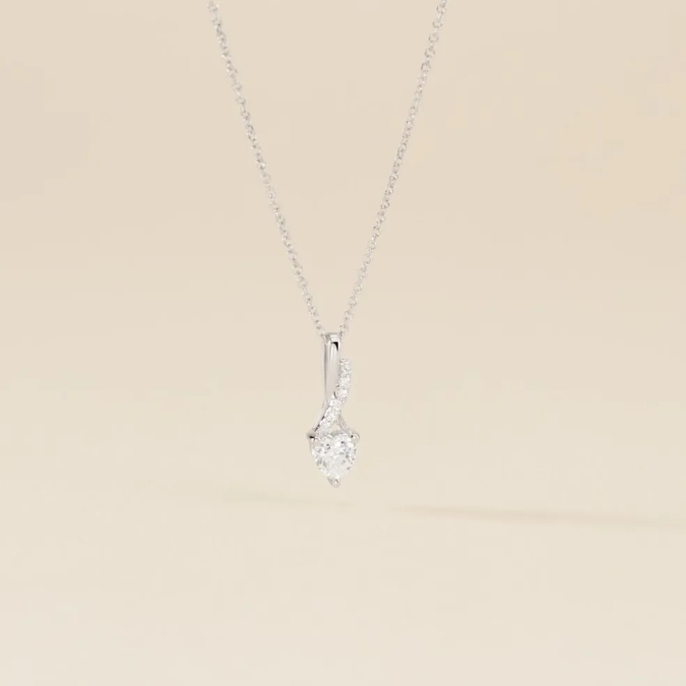 Collier Or Blanc Alethea Diamants Synthétiques