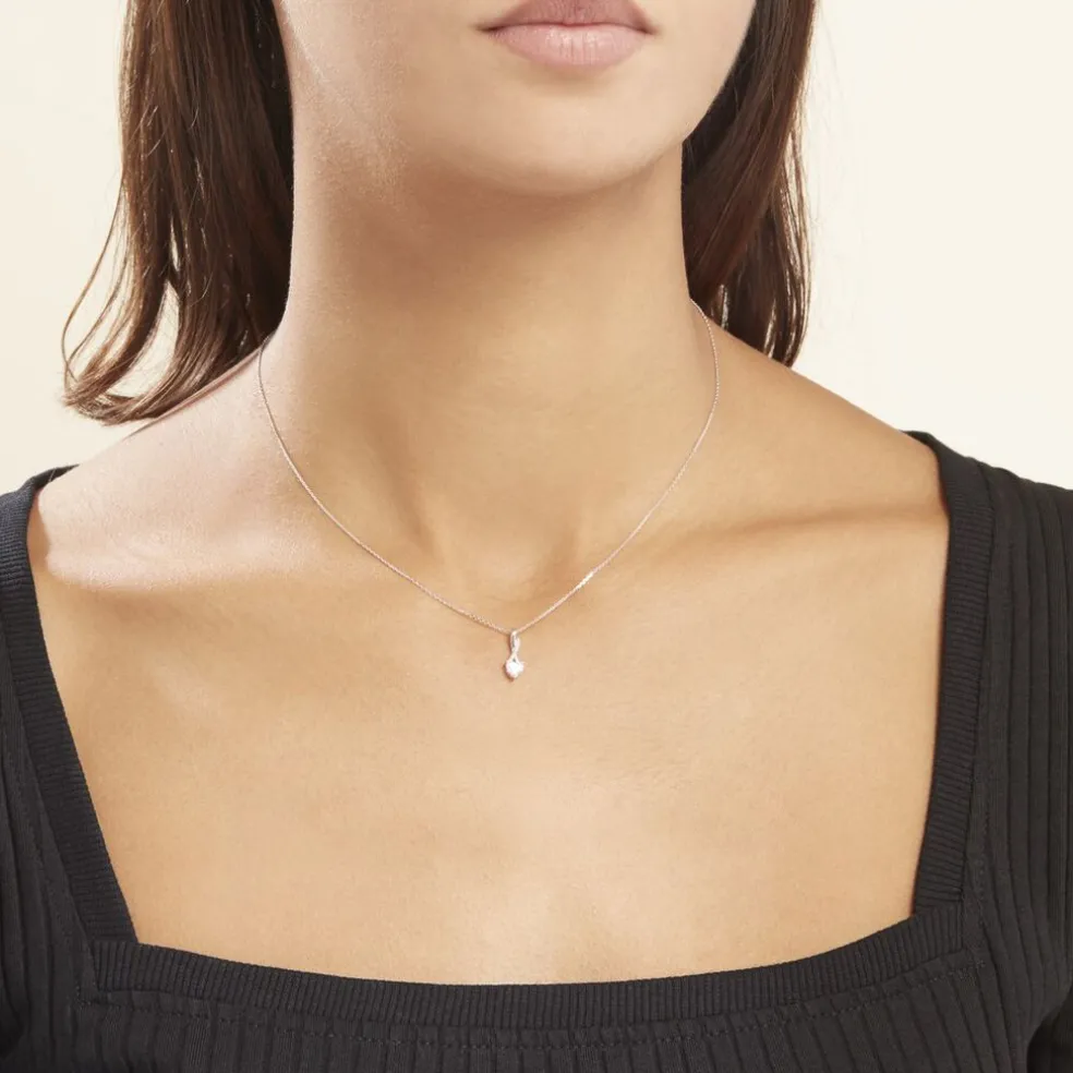 Collier Or Blanc Alethea Diamants Synthétiques