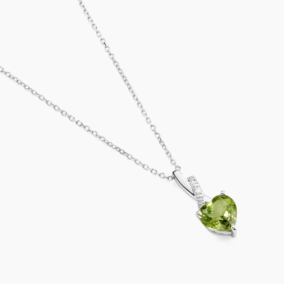 Collier Or Blanc Clothilde Péridot