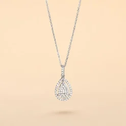 Collier Or Blanc Diamant