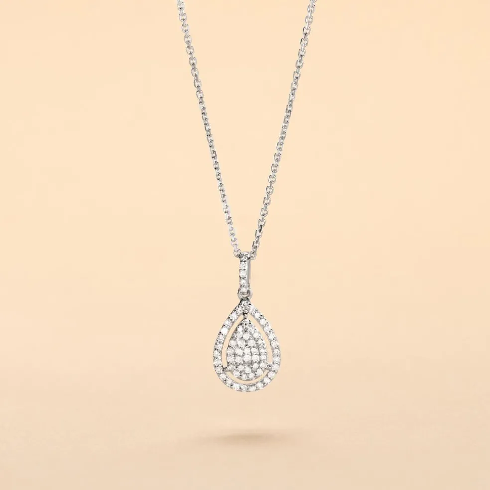 Collier Or Blanc Diamant