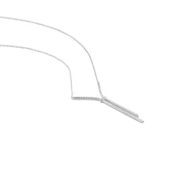 Collier Or Blanc Gwalduz Oxydes De Zirconium